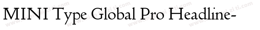 MINI Type Global Pro Headline字体转换